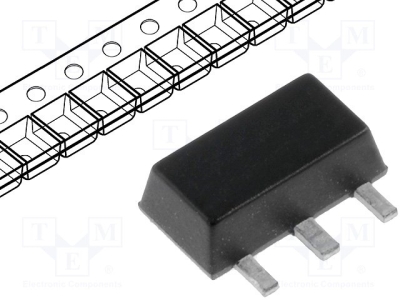 L78L05ACU Стабилизатор на напрежение; нерегулируем; 5V; 0,1A; SOT89; SMD